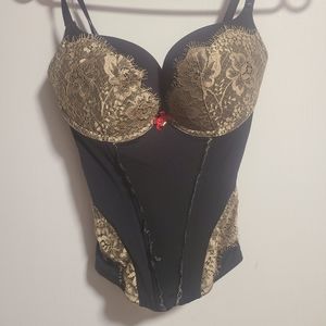 La Senza Gold/Black Corset Top